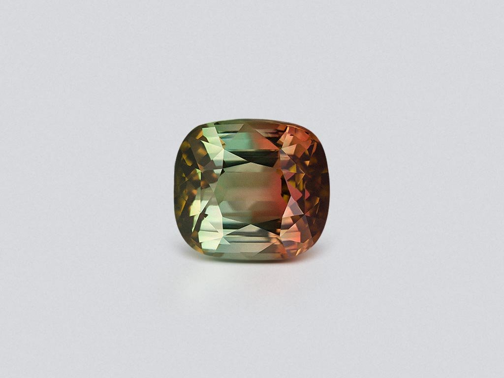 Bi-color tourmaline in cushion cut 24.95 carats, Mozambique  Image №1