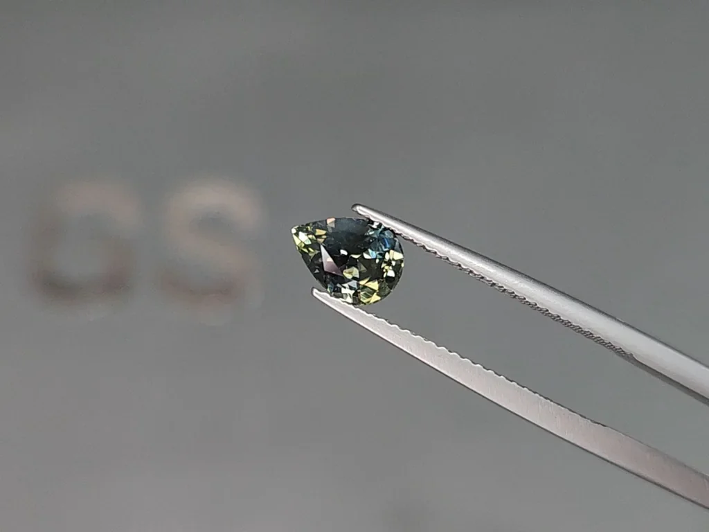 Teal sapphire pear cut 1.25 carats, Sri Lanka Image №3