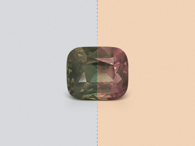 Alexandrite color change cushion cut 2.02 carats, Sri Lanka photo