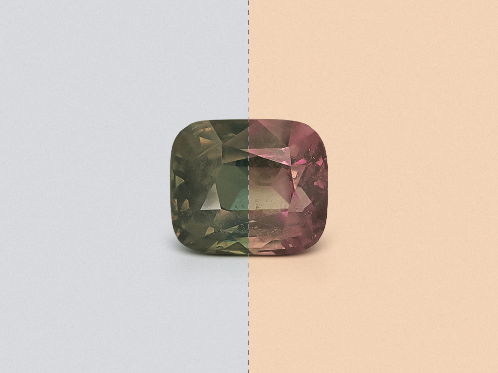 Alexandrite color change cushion cut 2.02 carats, Sri Lanka Image №1