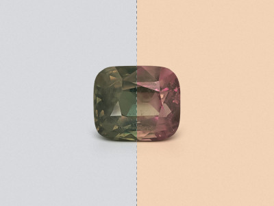 Alexandrite color change cushion cut 2.02 carats, Sri Lanka photo