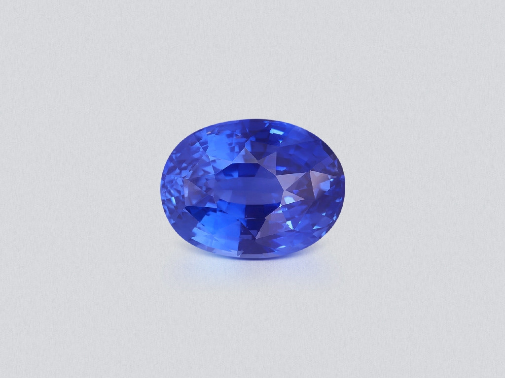 Intense Cornflower Blue sapphire in oval cut 4.54 carats, Sri Lanka Image №1
