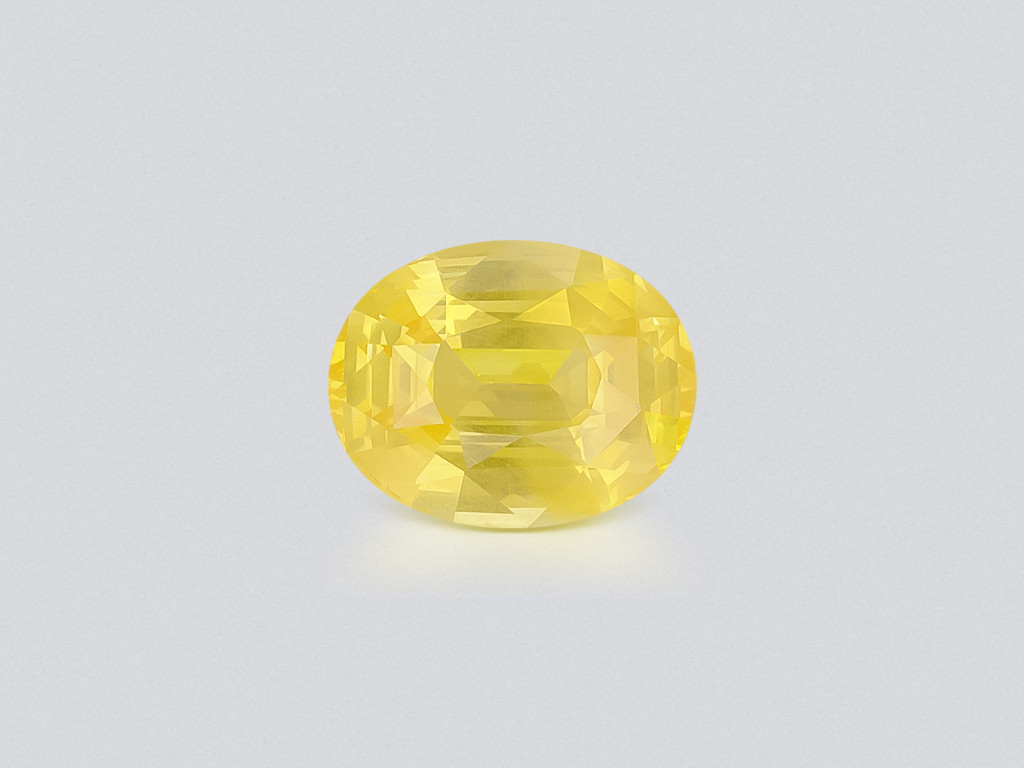 Sapphire Vivid Yellow  with rutile silk effect oval cut 3.01 carats, Sri Lanka Image №1
