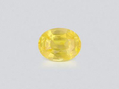 Sapphire Vivid Yellow  with rutile silk effect oval cut 3.01 carats, Sri Lanka photo