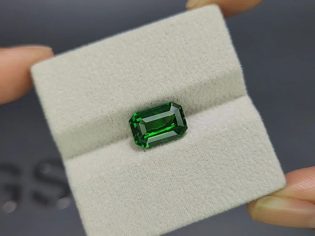 Garnet tsavorite octagon cut 5.01 carats, Africa Image №4