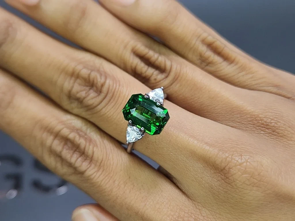 Garnet tsavorite octagon cut 5.01 carats, Africa Image №5