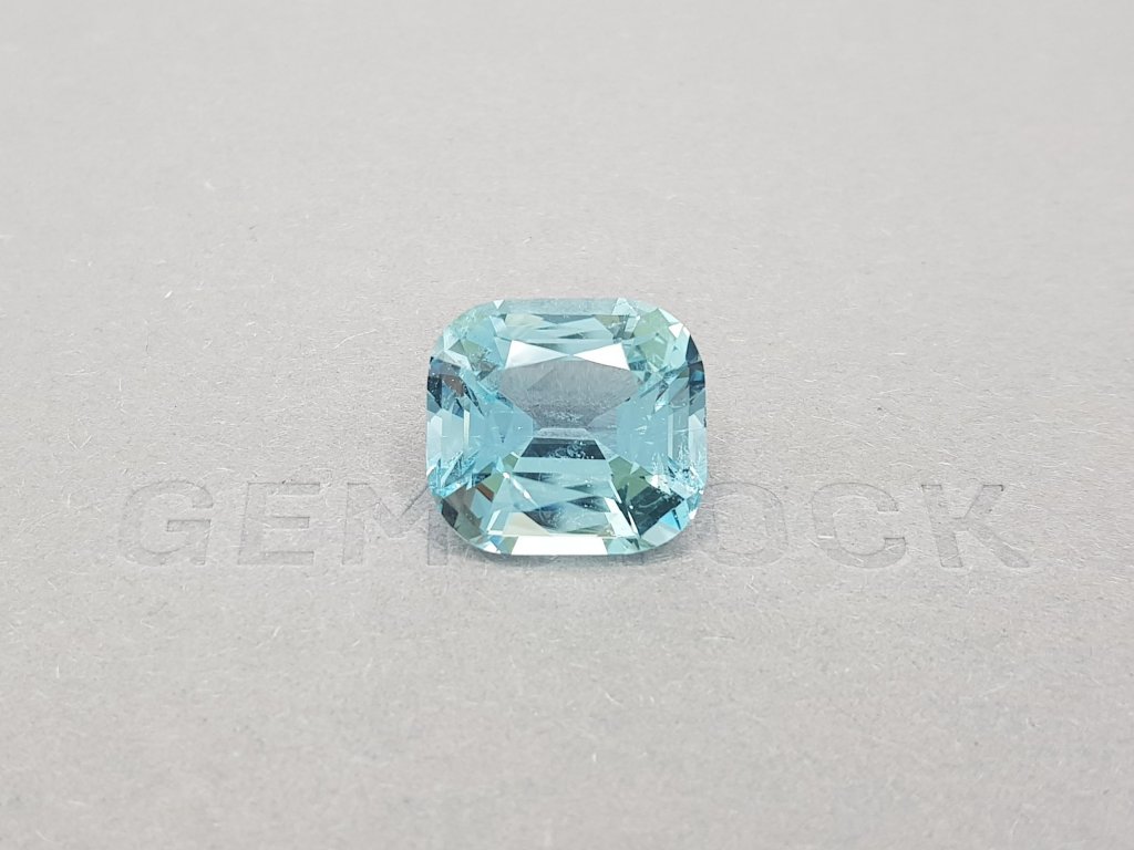 Intense cushion cut aquamarine 12.45 ct, Zambia, GFCO Image №1