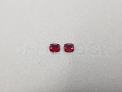Pair of pigeon blood rubies from Madagascar 1.09 ct photo