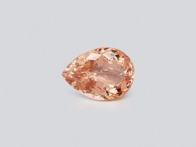 Pear cut peach morganite, Africa 12.34 ct photo