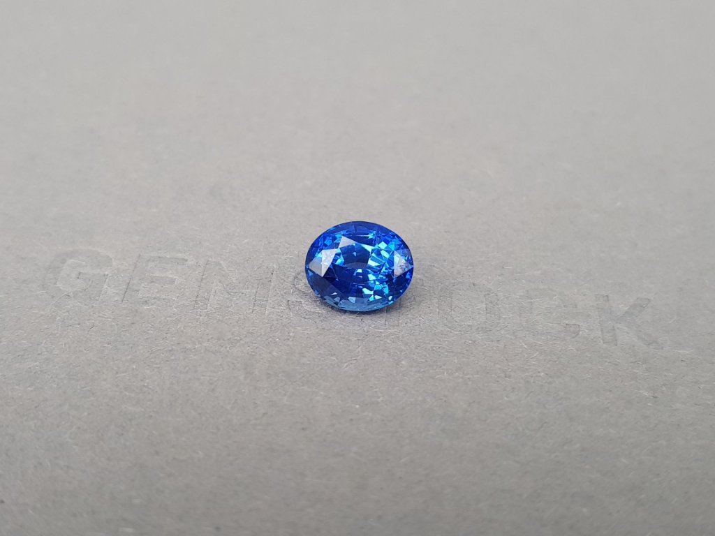 Intense сornflower blue sapphire in oval cut 2.79 ct, Sri Lanka Image №3