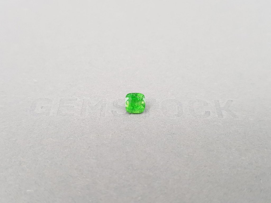 Intense green tsavorite garnet in cushion cut 0.72 ct, Africa Image №2