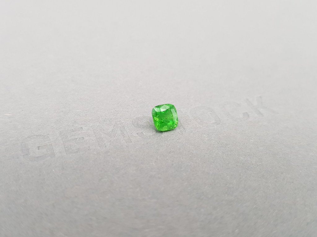 Intense green tsavorite garnet in cushion cut 0.72 ct, Africa Image №3