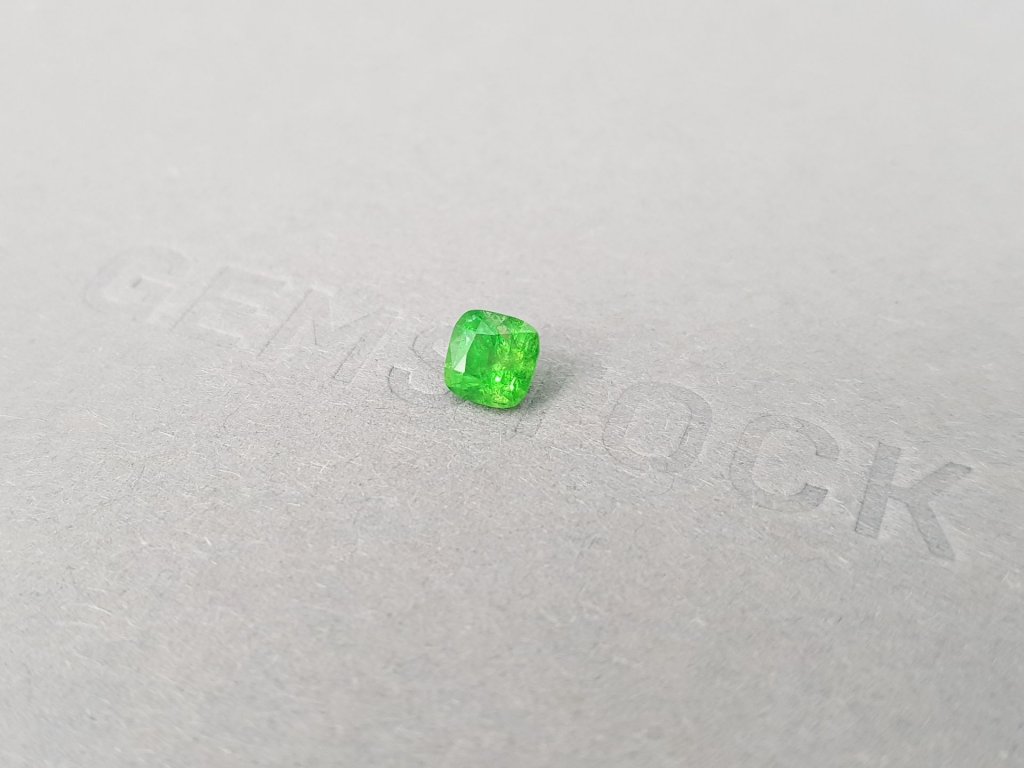 Intense green tsavorite garnet in cushion cut 0.72 ct, Africa Image №4