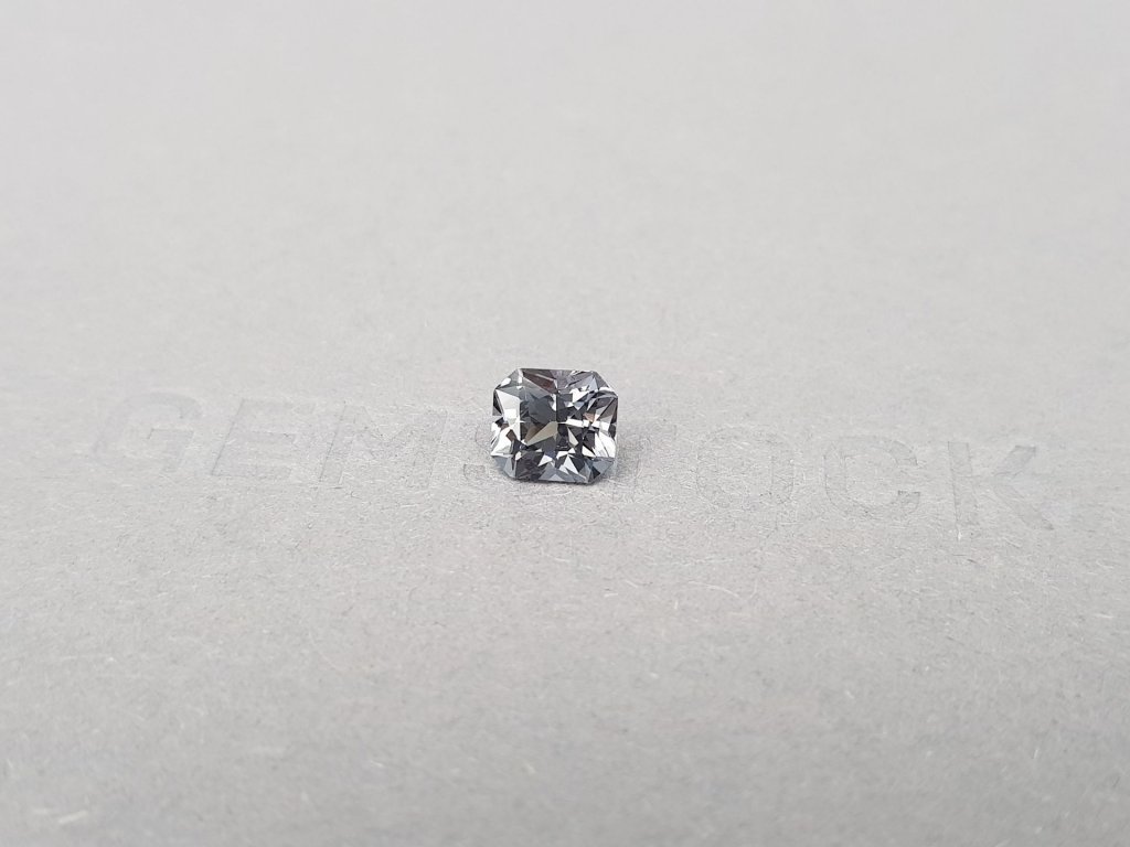 Steel gray spinel from Burma in radiant cut 1.38 ct Image №4