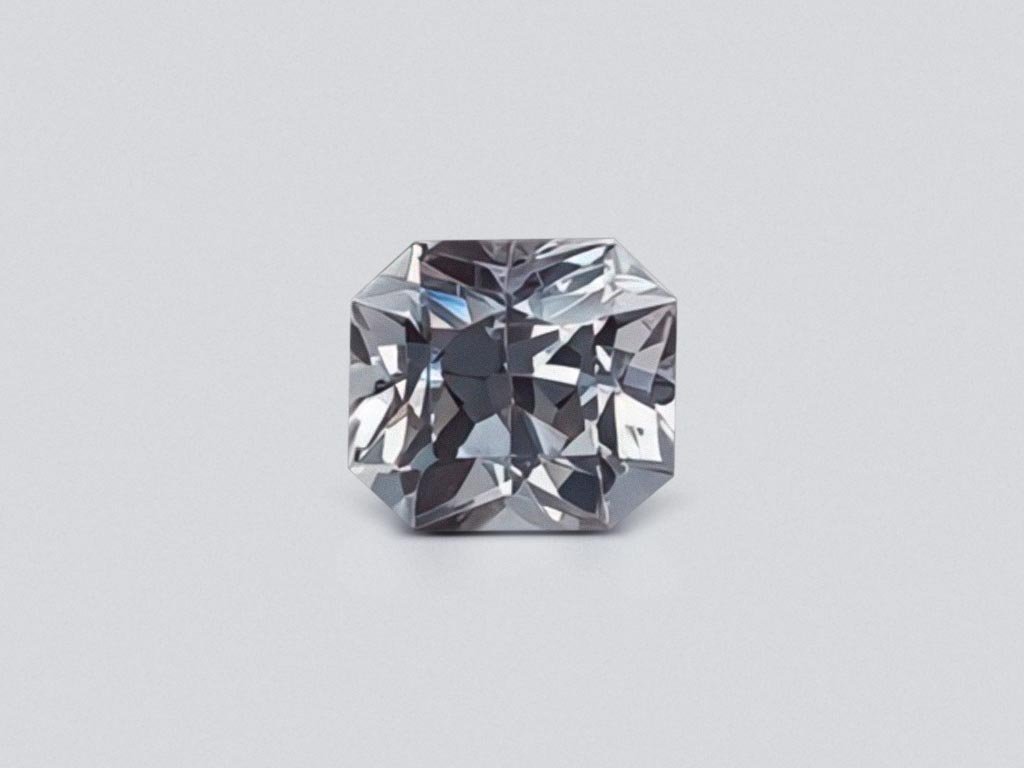 Steel gray spinel from Burma in radiant cut 1.38 ct Image №1