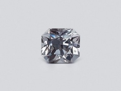 Steel gray spinel from Burma in radiant cut 1.38 ct photo
