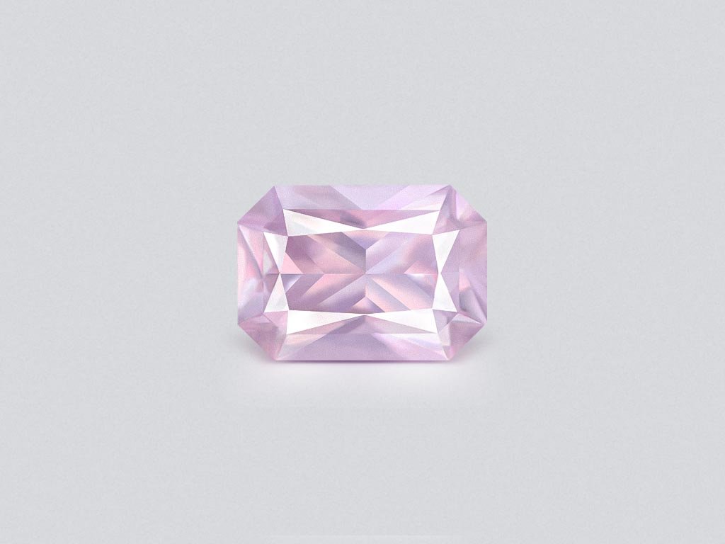 Baby pink sapphire in radiant cut 0.90 carats, Madagascar Image №1