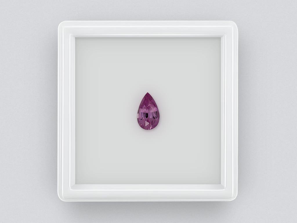 Unheated purple sapphire pear cut 1.37 carats, Madagascar  Image №1