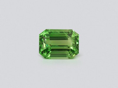 Green tsavorite in octagon cut  5.97 carats, Tanzania  photo