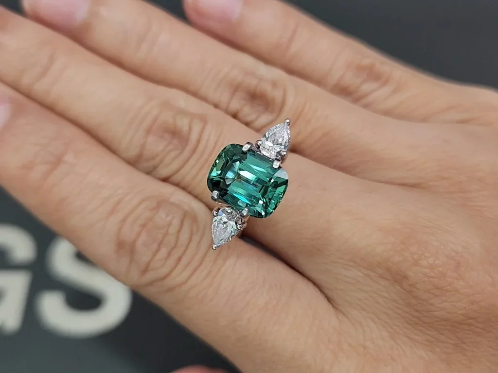 Tourmaline Lagoon cushion cut 4.23 carats, Afghanistan Image №5
