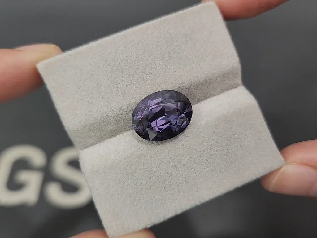 Purple spinel oval cut 6.93 carats, Tanzania Image №4
