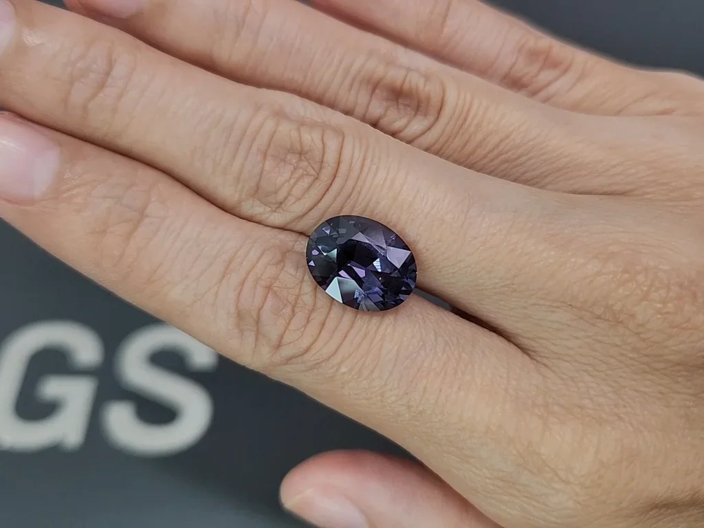 Purple spinel oval cut 6.93 carats, Tanzania Image №2