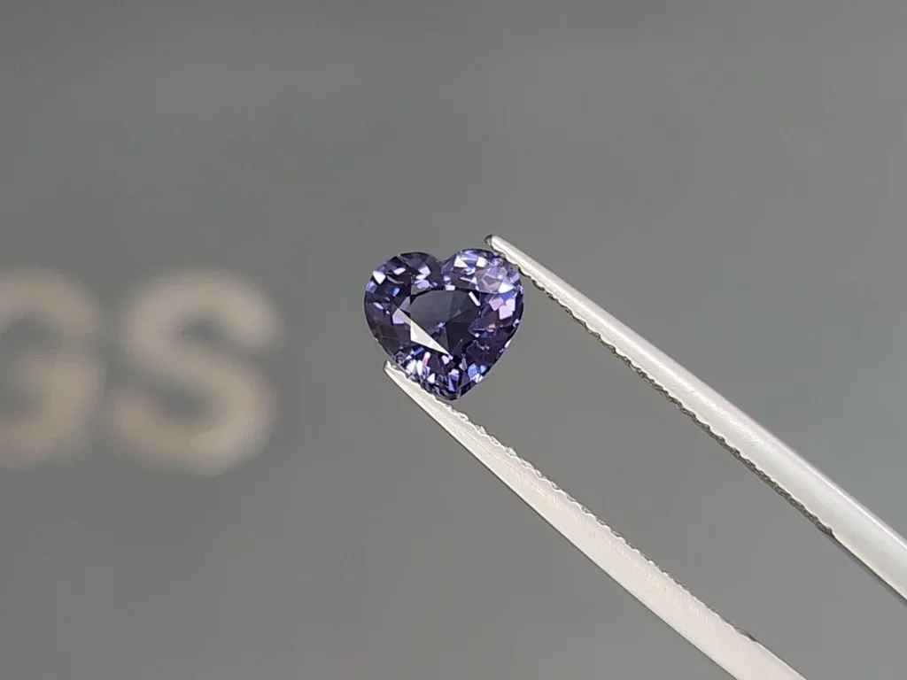 Purple spinel heart shape 1.56 carats, Tanzania Image №3