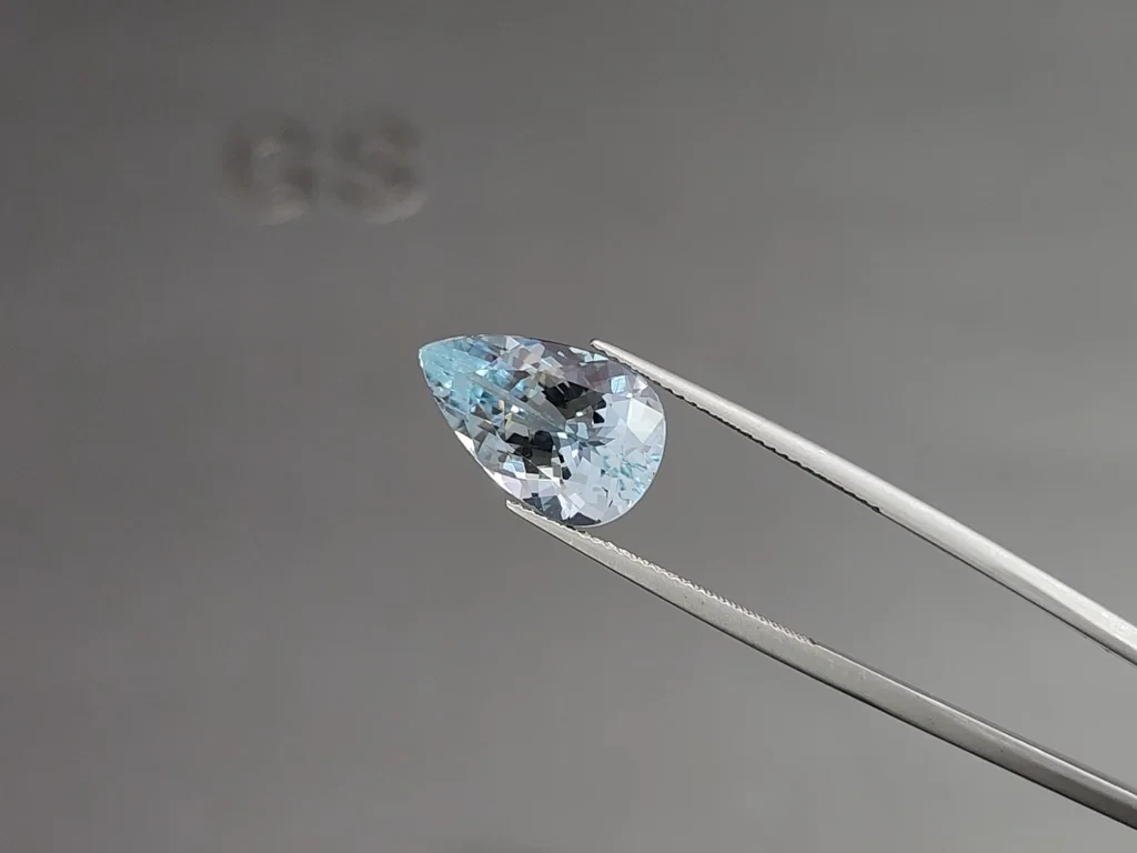 Aquamarine pear cut 6.81 carats, Madagascar Image №3
