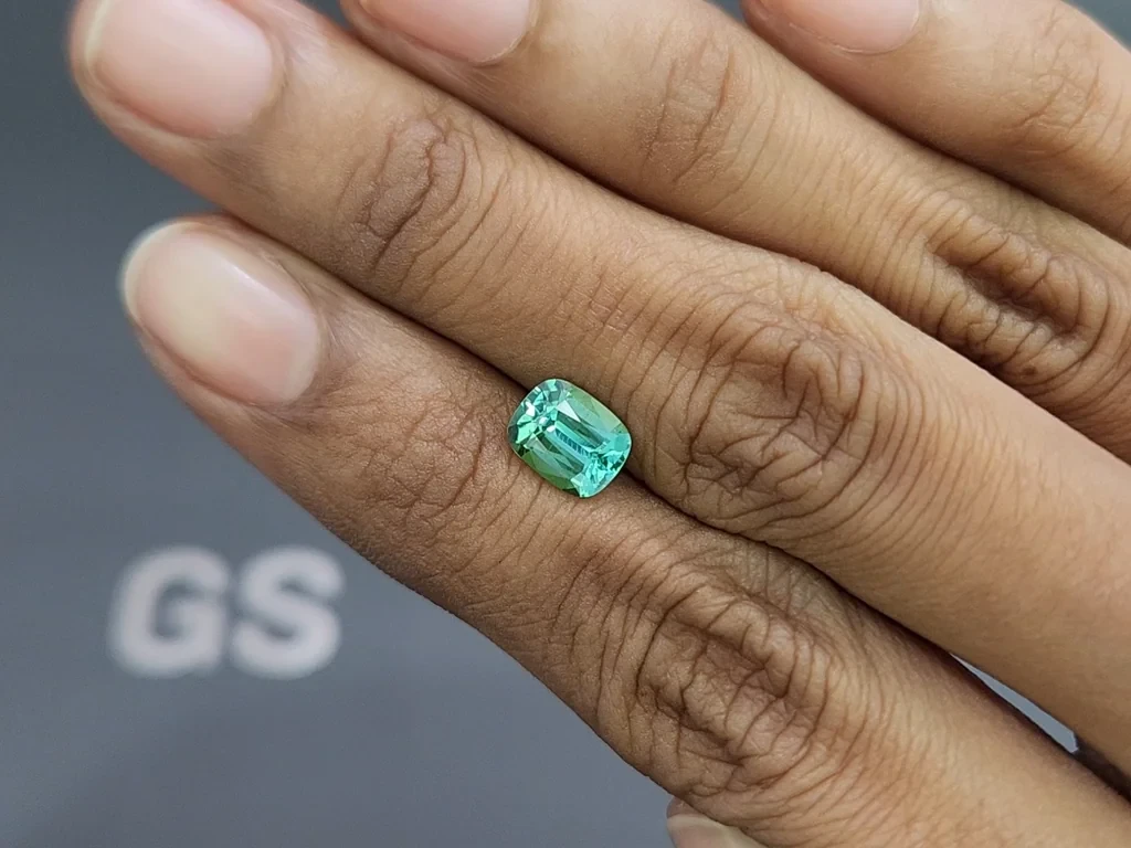 Tourmaline cushion cut 1.46 carats, Africa Image №2