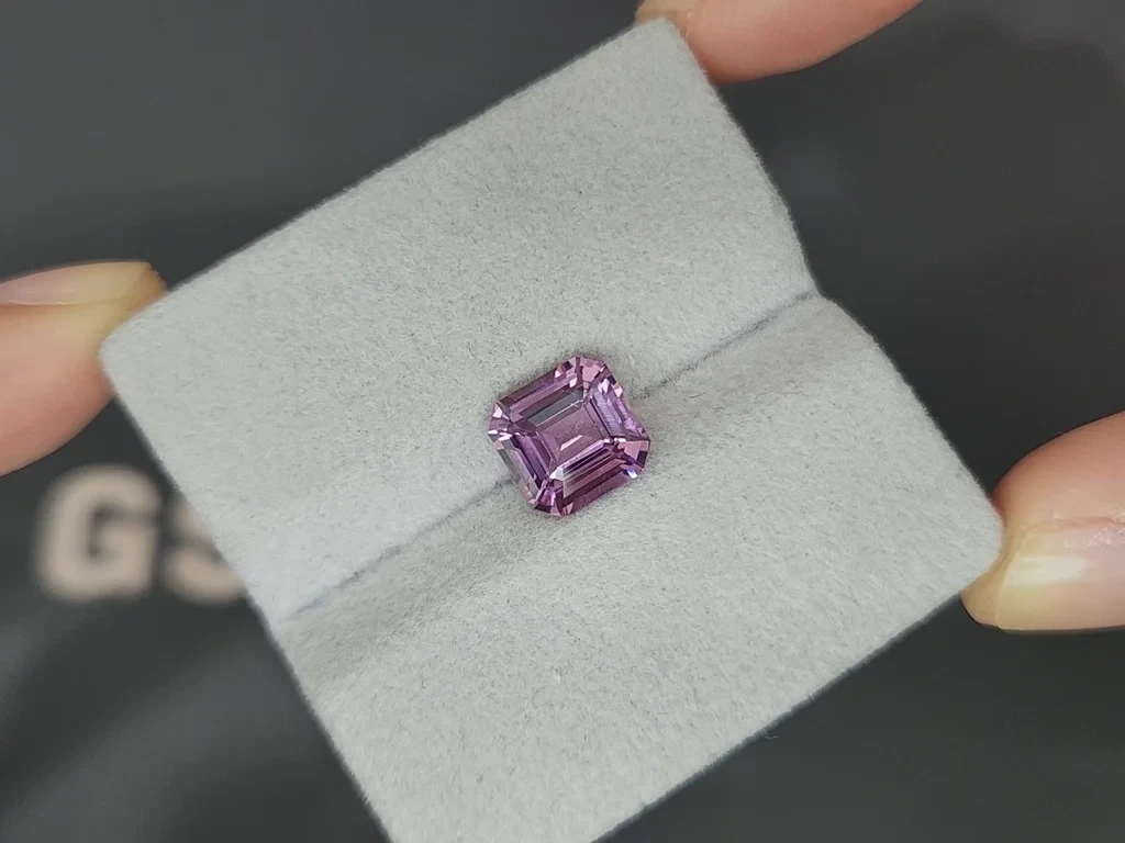 Spinel lavender octagon cut 3.14 carats, Tanzania Image №4