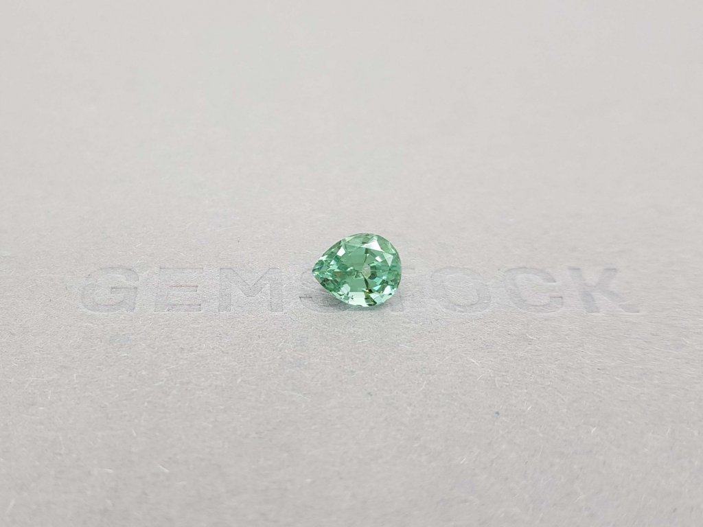 Blue-green pear cut tourmaline 1.51 ct Image №1
