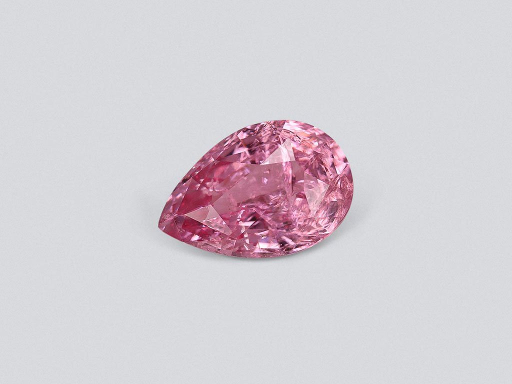 Pink-purple spinel from Tajikistan in pear cut 1.43 ct Image №1
