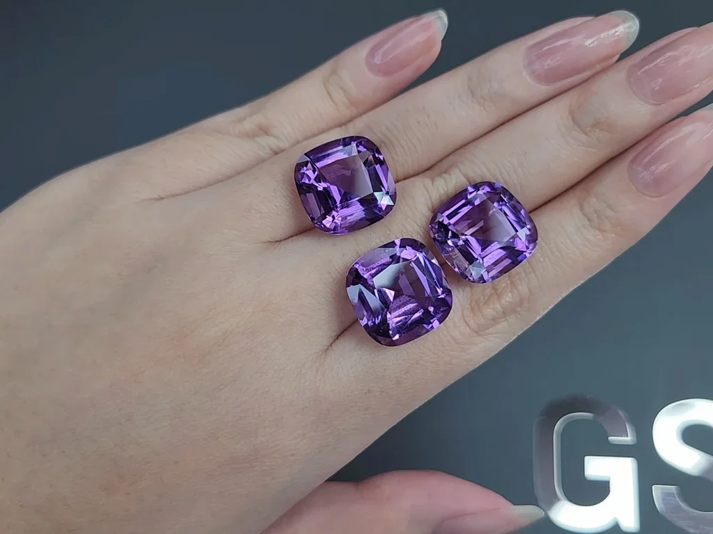 Set of amethysts cushion cut 38.72 carats, Brazil  Image №2