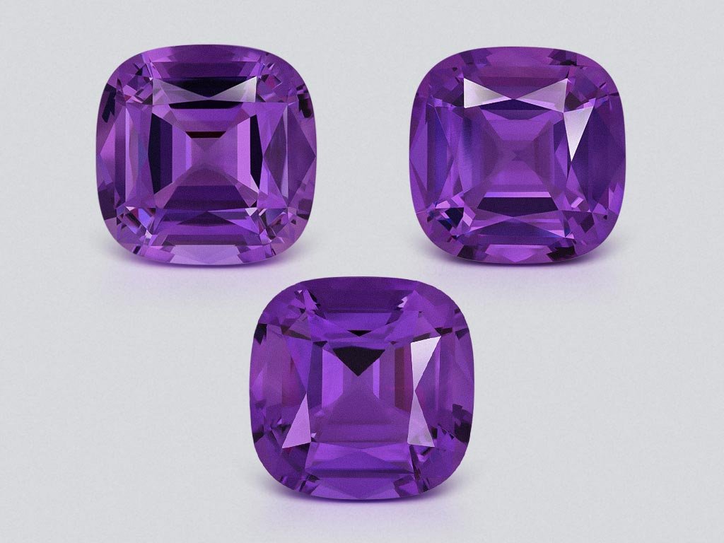 Set of amethysts cushion cut 38.72 carats, Brazil  Image №1