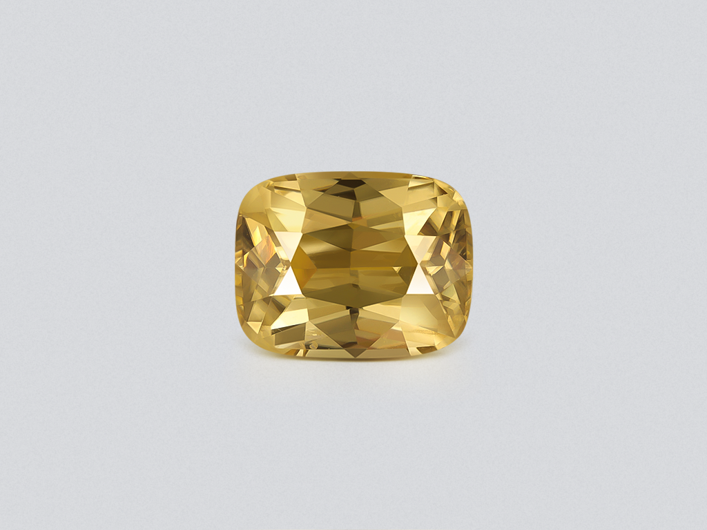 Yellow zircon cushion cut 10.14 carats, Tanzania Image №1