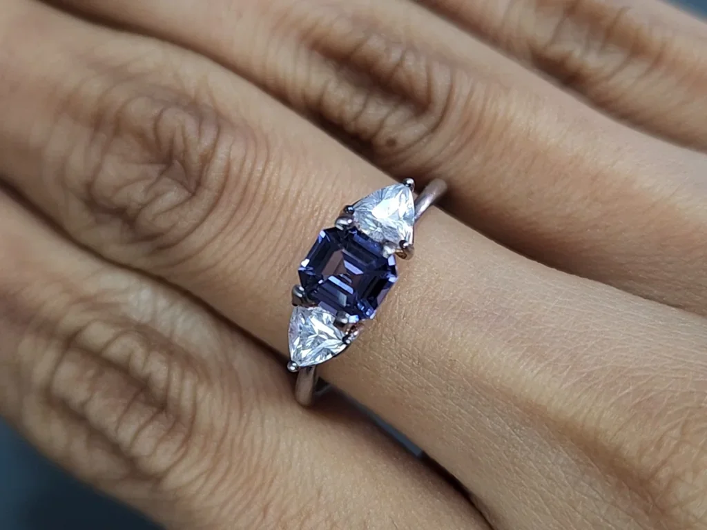 Lavender spinel octagon cut 1.08 carats, Tanzania Image №5