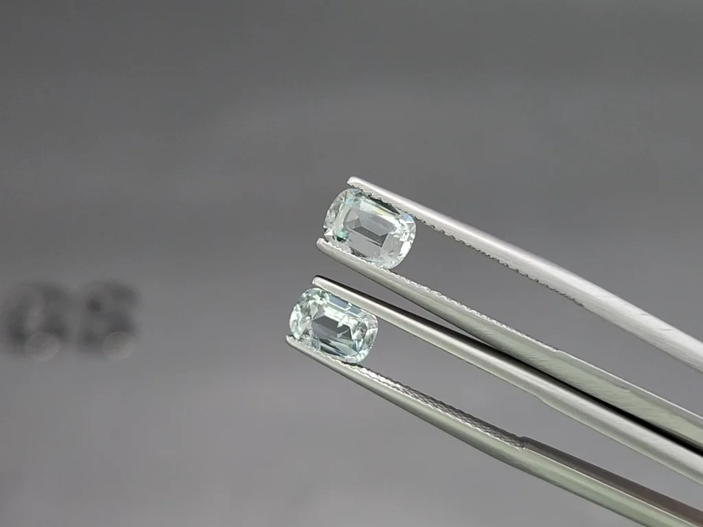Set of aquamarines cushion cut 2.81 carats, Madagascar Image №4