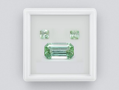 A set of bluish-green tourmalines, 3.71 carats photo