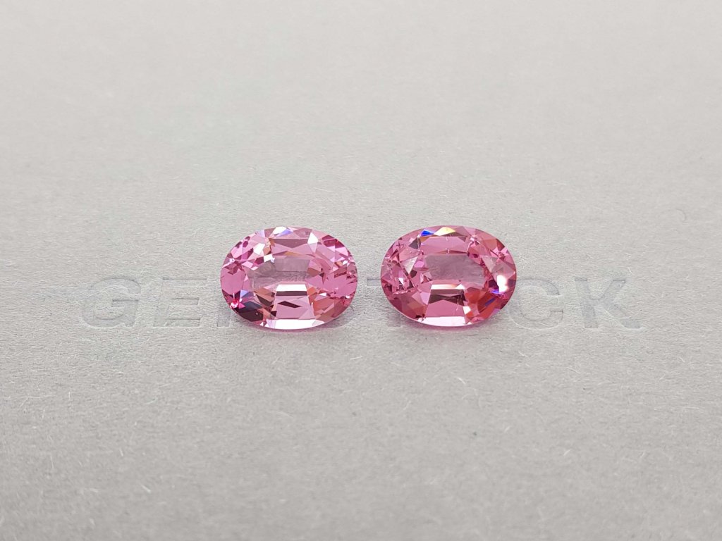 Pair of pink spinels 8.70 ct, Tajikistan, GRS Image №2