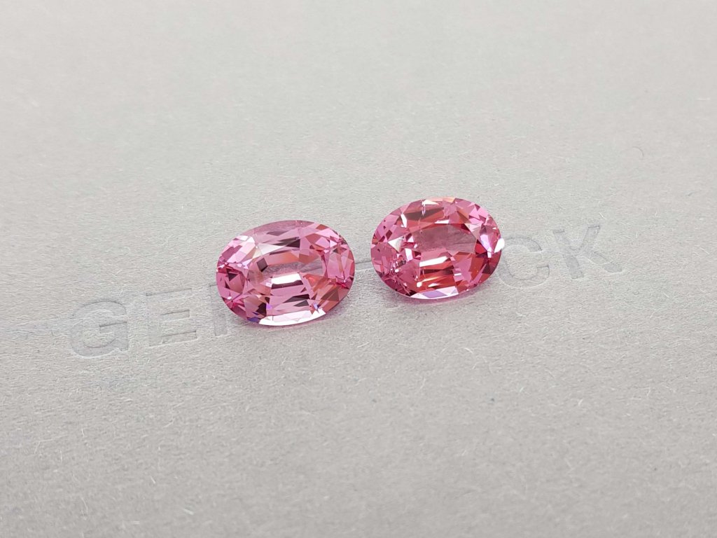 Pair of pink spinels 8.70 ct, Tajikistan, GRS Image №3