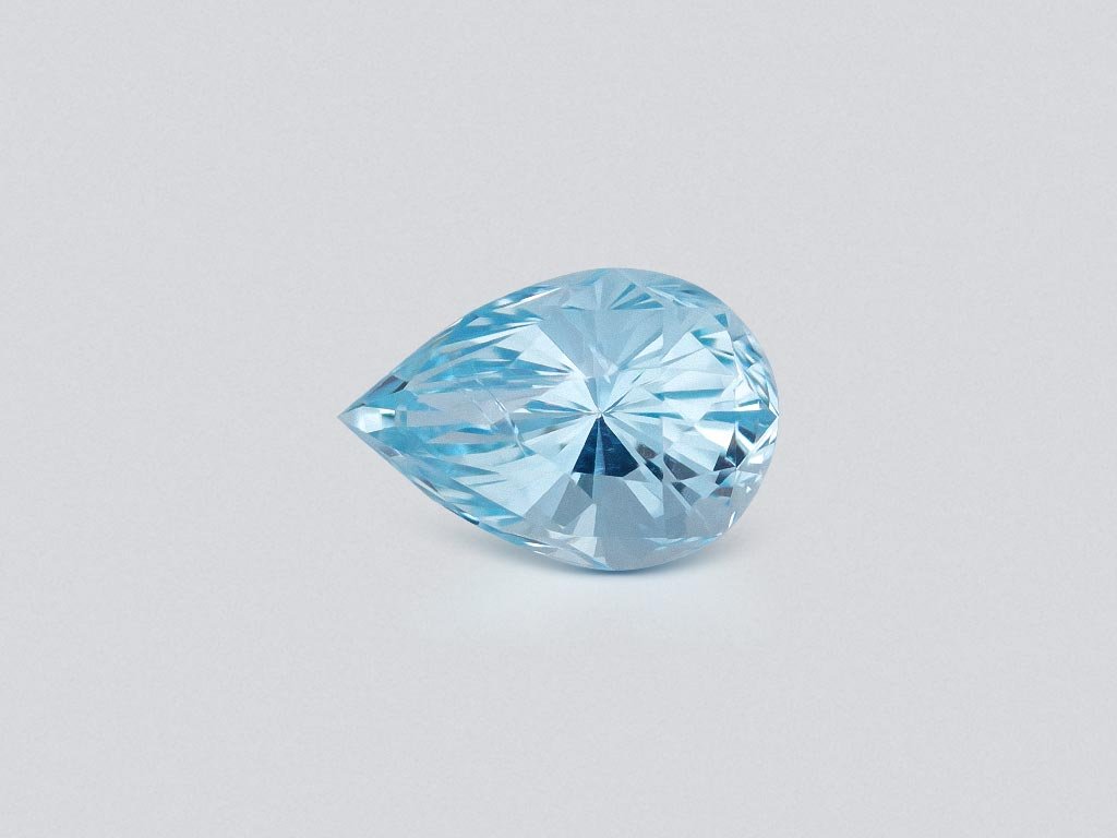 Light blue pear-cut aquamarine 3.25 carats, Madagascar  Image №1