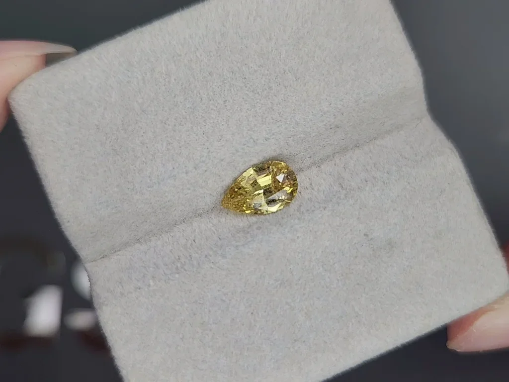 Set of unheated yellow sapphires  pear cut 2.98 carats, Madagascar Image №5