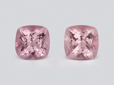Pair of pink morganites in cushion cut  2.82 carats, Madagascar photo