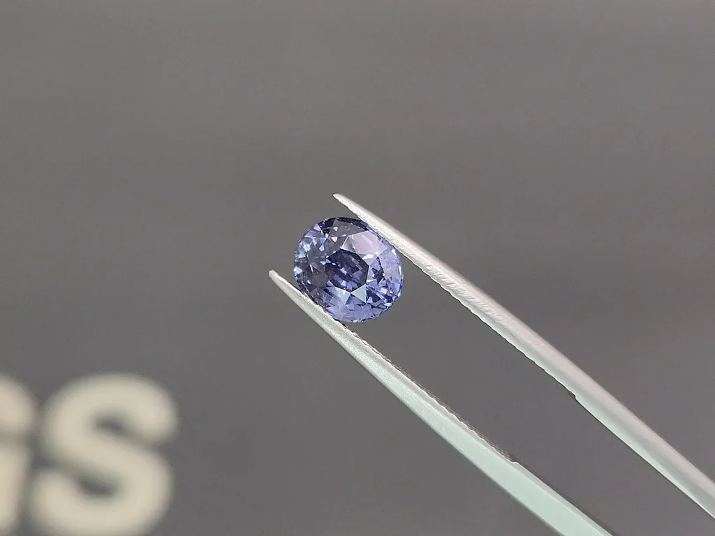 Unheated sapphir violet-blue oval cut 2.01 carats, Tanzania Image №3