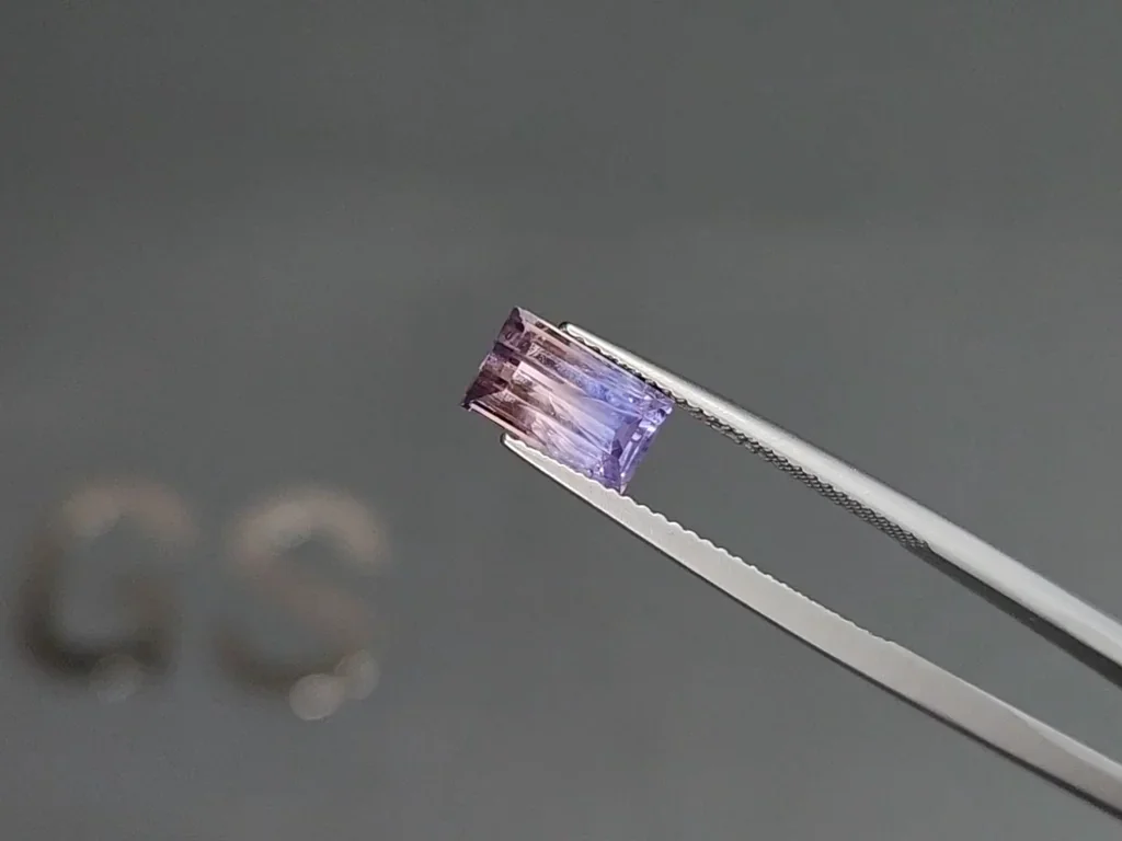 Sapphire Bi-color baguette cut 2.07 carats, Sri Lanka Image №3