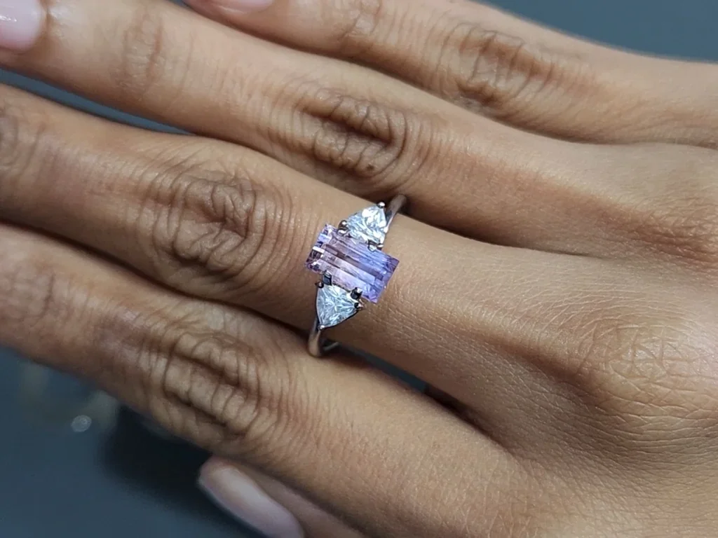 Sapphire Bi-color baguette cut 2.07 carats, Sri Lanka Image №5