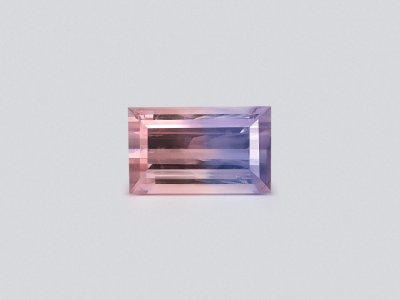 Sapphire Bi-color baguette cut 2.07 carats, Sri Lanka photo