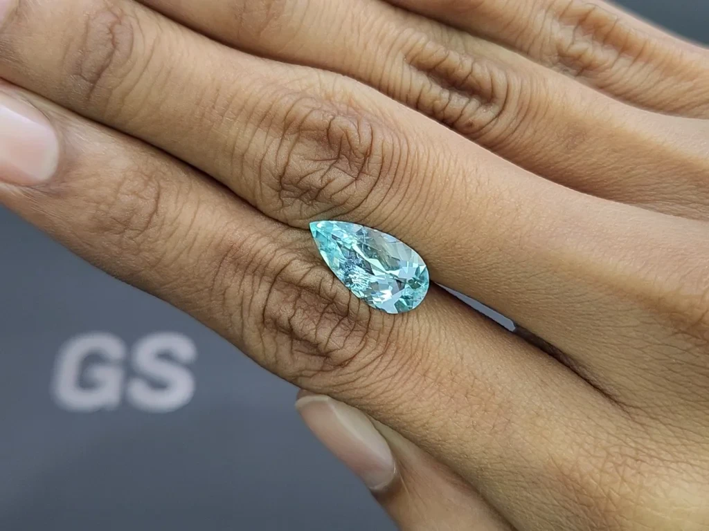 Paraiba tourmaline pear cut 3.23 carats, Africa Image №2
