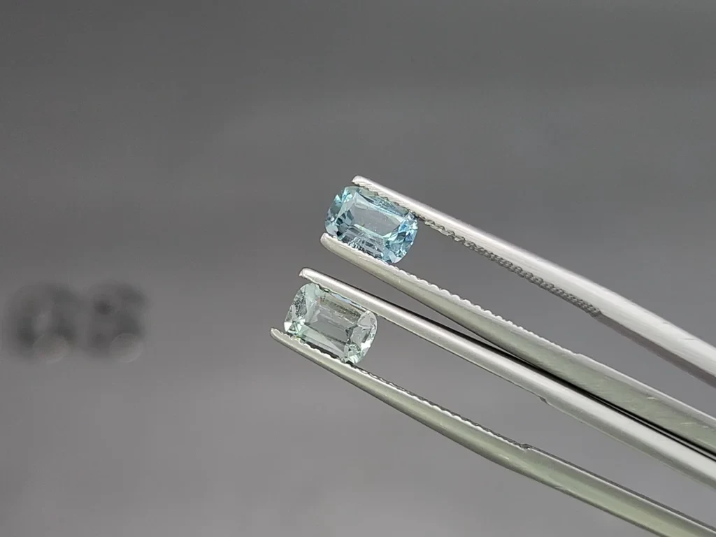 Set of aquamarines cushion cut 2.52 carats, Madagascar Image №4