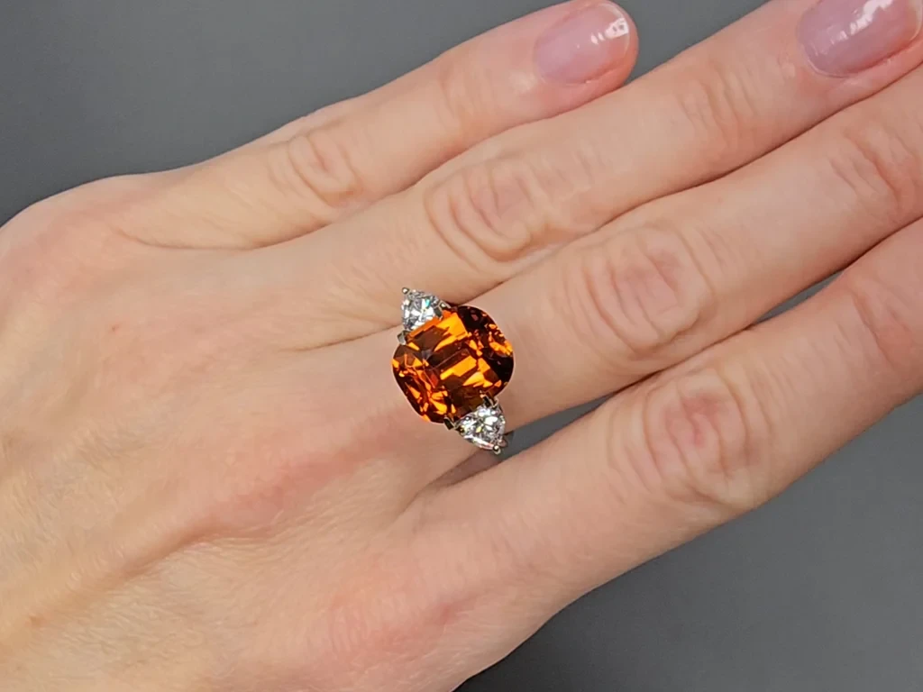 Fanta color garnet spessartine in cushion cut 8.77 carats, Africa Image №6